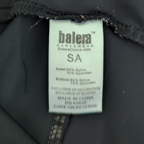 Balera Black Dancewear Leggings - Picture 2 of 6